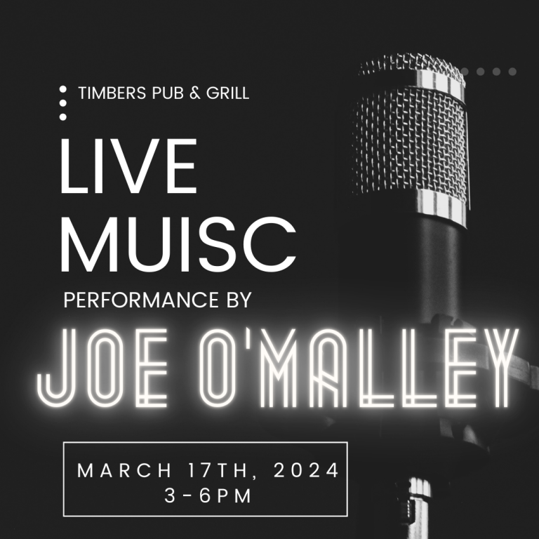 LIVE MUSIC WITH JOE O’MALLEY 3/17/24