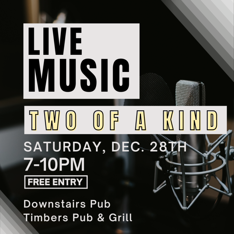 12/28- Live music with “two of a kind”