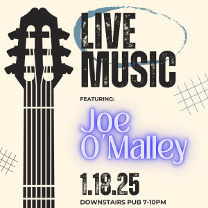 1/18/25 live music with joe o’malley