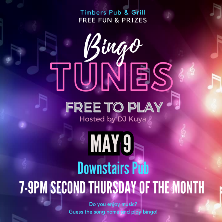 bingo tunes 5/9- second thursday of every month