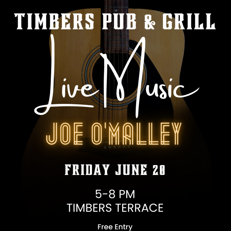 6/20- LIVE MUSIC WITH JOE O’MALLEY ON THE TERRACE