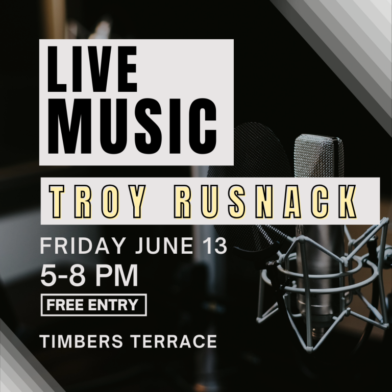 6/13- LIVE MUSIC WITH TROY RUSNACK ON THE TERRACE