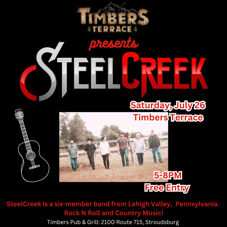 7/26 LIVE MUSIC WITH “STEEL CREEK BAND”
