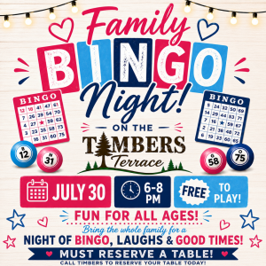 7/30 FAMILY BINGO ON THE TERRACE