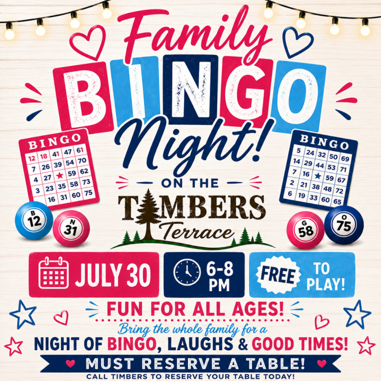 7/30 FAMILY BINGO ON THE TERRACE